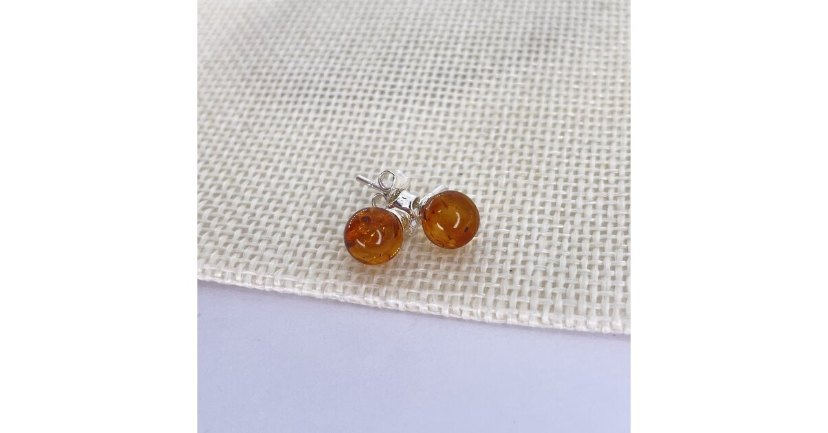 Boucles D'oreilles Pendantes En Argent Sterling Avec Perles D'ambre - Bijoux Neufs Avec étiquettes